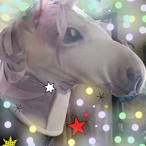 Unicorn Giant Head Mask Party Prop Costume Size OS Fits Most - Picture 4 of 9